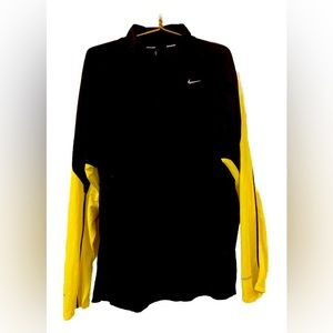 NIKE DRI-FIT PULL OVER  RUNNING JACKET MEN’s SIZE XL REFLECTIVE YELLOW & BLACK